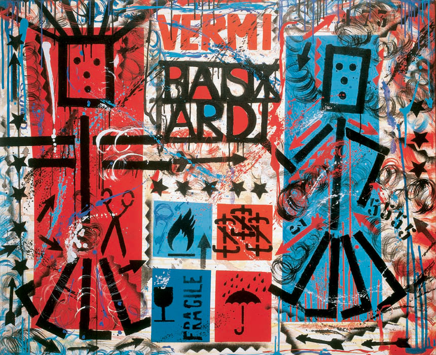 Vermi!, 1990, acrilico su tela, 130 x 160 cm