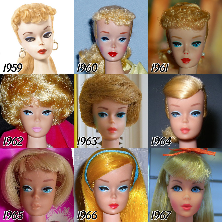  Dal 1959 ad oggi, come è cambiato il volto della Barbie in 56 anni