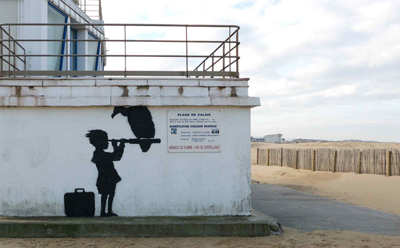 Banksy a Calais
