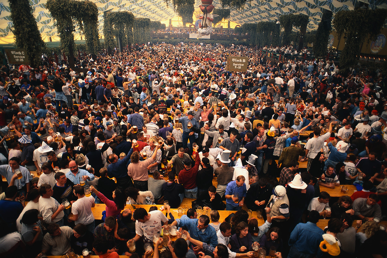 Munich Beer Hall During Oktoberfest Munich, Germany